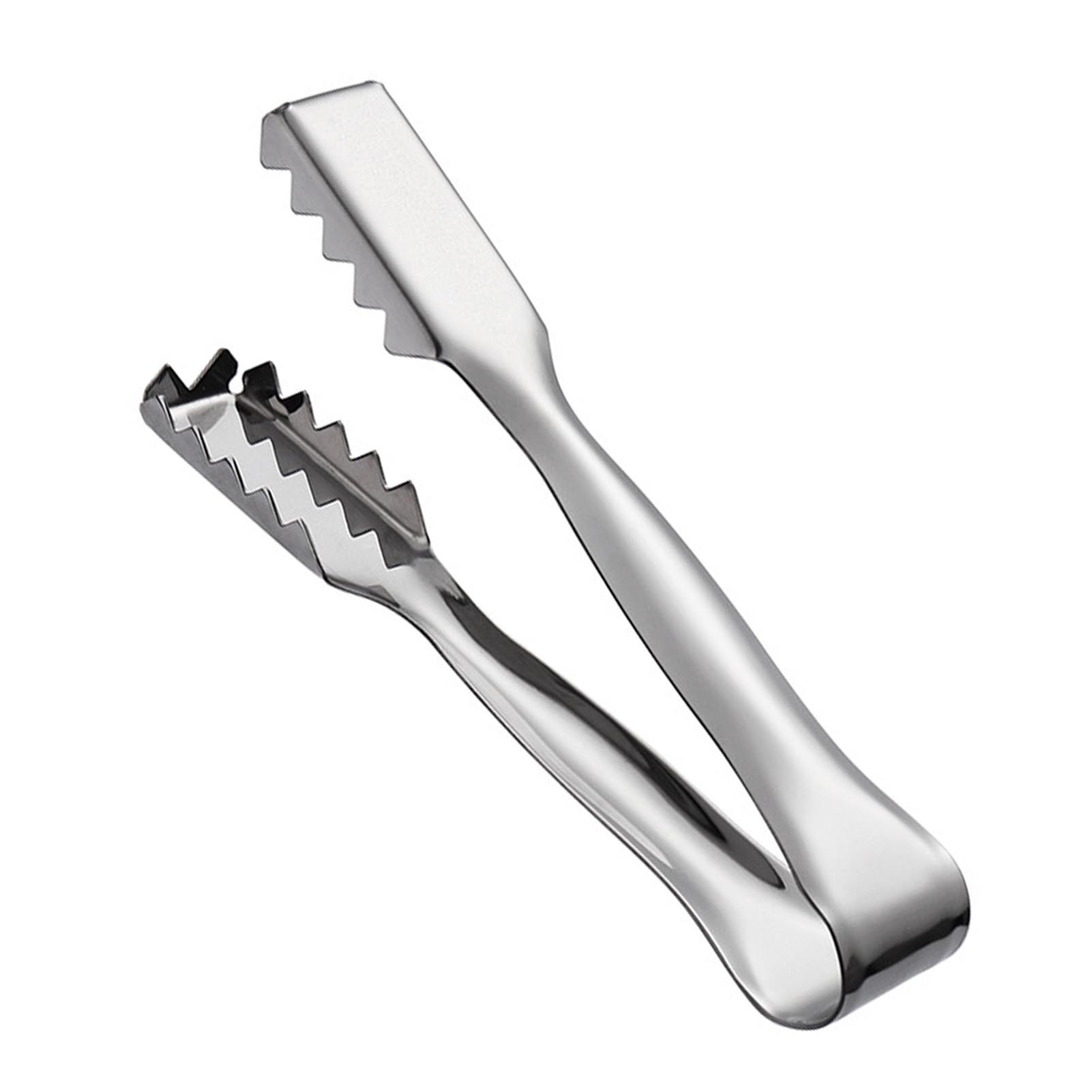 

Ice Cube Tongs Stainless Steel Ice Tongs KTV Bar Cocktail Tools with Serrated for Ice Cube Tongs Cocktails Whiskeys