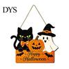 Festive Hanging Decoration for Friends Halloween Door Sign with Hemp Rope Lanyard, Pumpkin Ghost Printed Wooden Plaque, Front Wall Art Porch