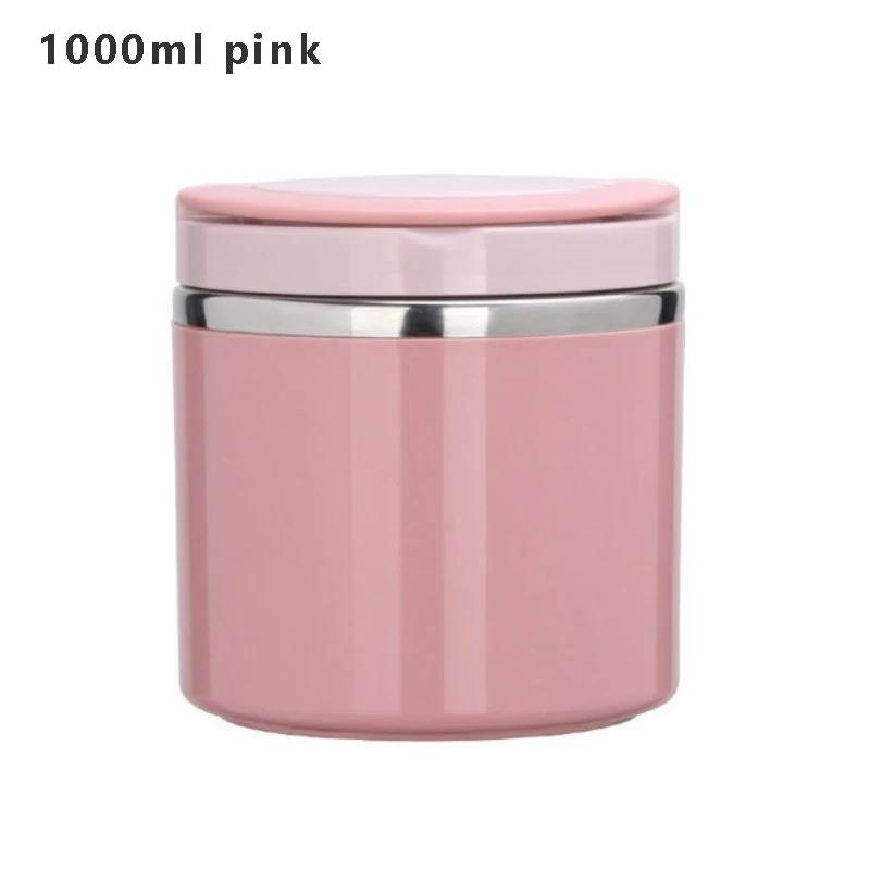 630/1000ml Thermal Soup Cup Insulated Food Jar Stainless Steel Bento Box Microwavable Lunch Containers for School Children