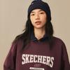 Skechers Sport Lifestyle College Style Letter Vintage American Knit Pullover Round Neck Comfortable Fashion Versatile Sweatshirt L324U100-02C9