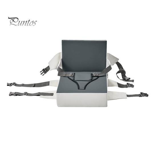 

Детское сиденье-бустер для обеденного стола, кухонного стула, водонепроницаемое, устойчивое к пятнам, со спинкой и регулируемыми ремнями, нескользящее, портативное, для путешествий серый