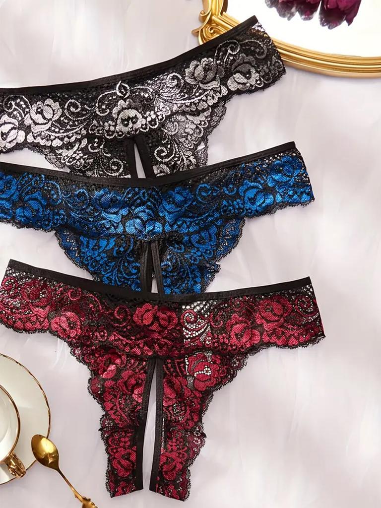 1PCS Lace Thong Women's Tanga Low Waist Sexy Lingeries Transparent Panties Laides T Back Pants Girls Underwear Female Underpants