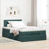 VidaXL Ottoman Bed Frame with Dark Green Mattress 120x200 Cm Velvet, Bed Frame, Upholstered Bed Frame, Bed Frame 3311768