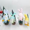 Easter Bunny Plush Toy Cute Rabbit Doll Soft Stuffed Animal for Home Decor Living Room Ornament Festive Party Decoration Hanging Pendant
