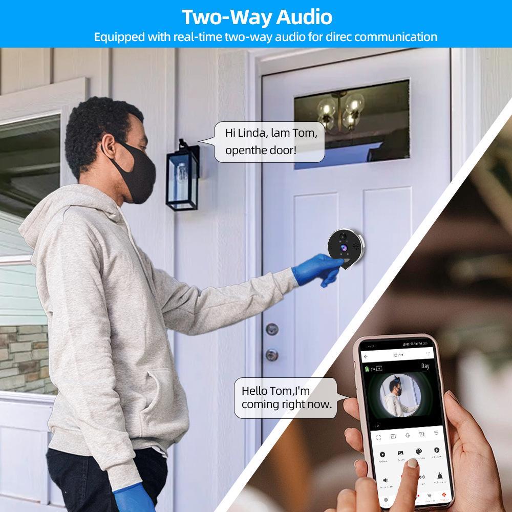 Tuya 1080P Smart Electronic Peephole with 360° Panoramic Fisheye Lens