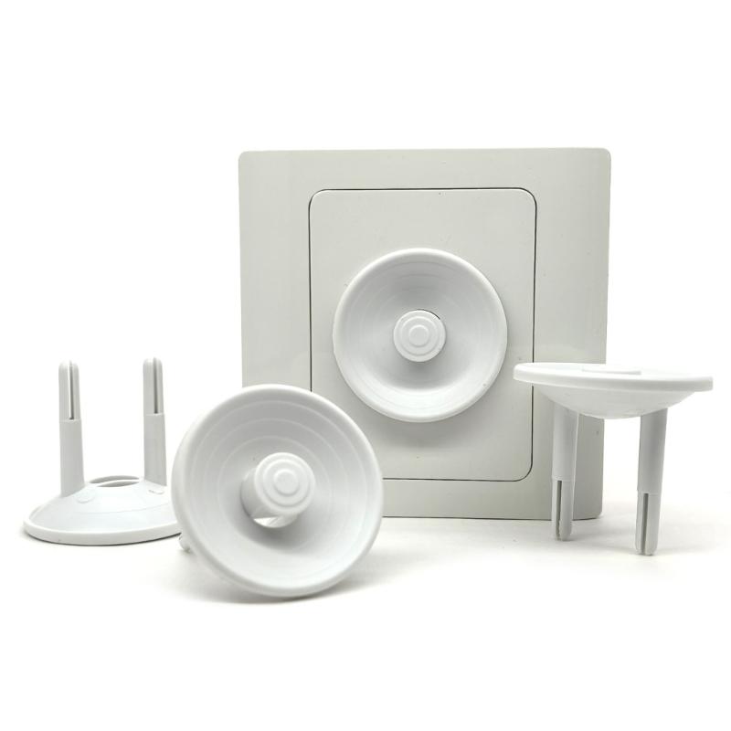 Pack of 10pcs European Safe Child Outlet Protector Shock Prevention Wall Socket Cover for Toddler Safety Home White