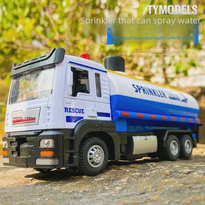 Large Toy Sprinkler Truck: Inertia-Powered Water Spray Engineering Vehicle for Kids