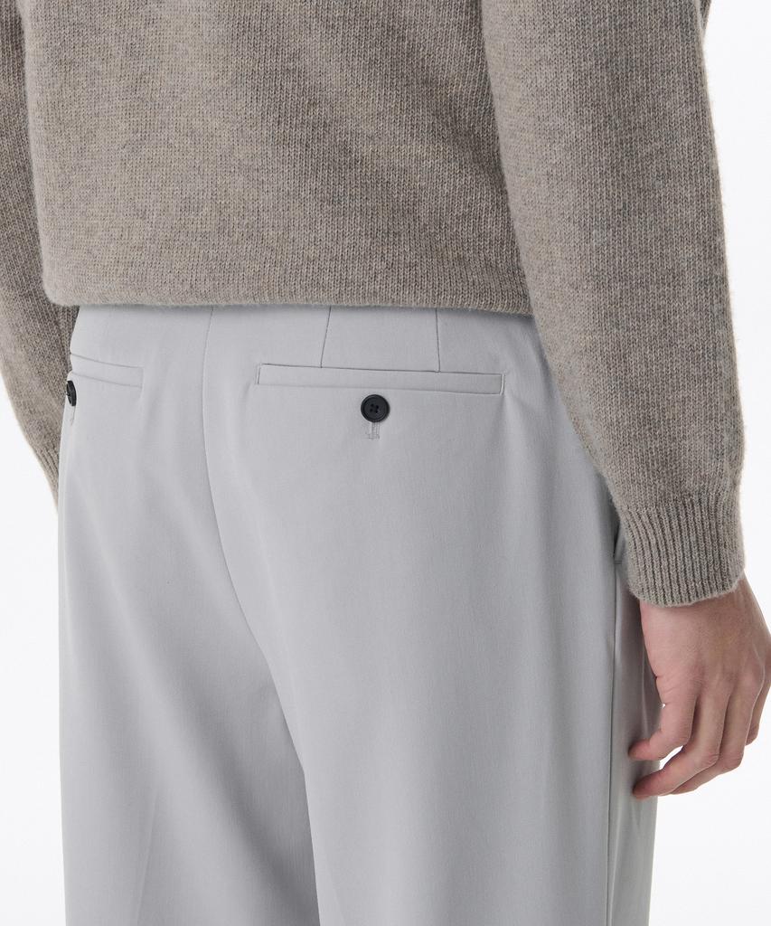 MUSINSA STANDARD Real Wide Hidden Banding Slacks [Light Gray]
