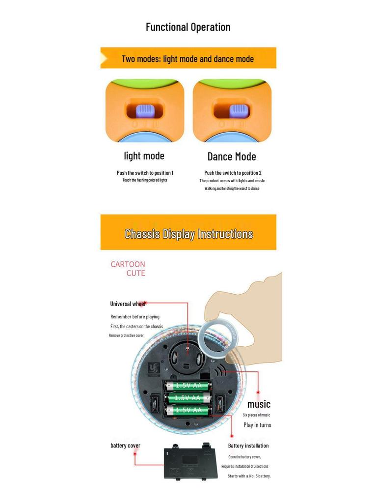 Electric Singing & Dancing Caterpillar with Saxophone - Educational Baby Toy with Lights