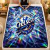 Flannel BlanketChelsea FC Warm Soft Throw Blanket for Indoor Sofa Bed Living Room Use