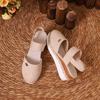 Women Closed Toe Wedge Sandals Women Summer Buckle Strap Gladiator Shoes Woman Espadrilles Platform Sandals Womens Shoes