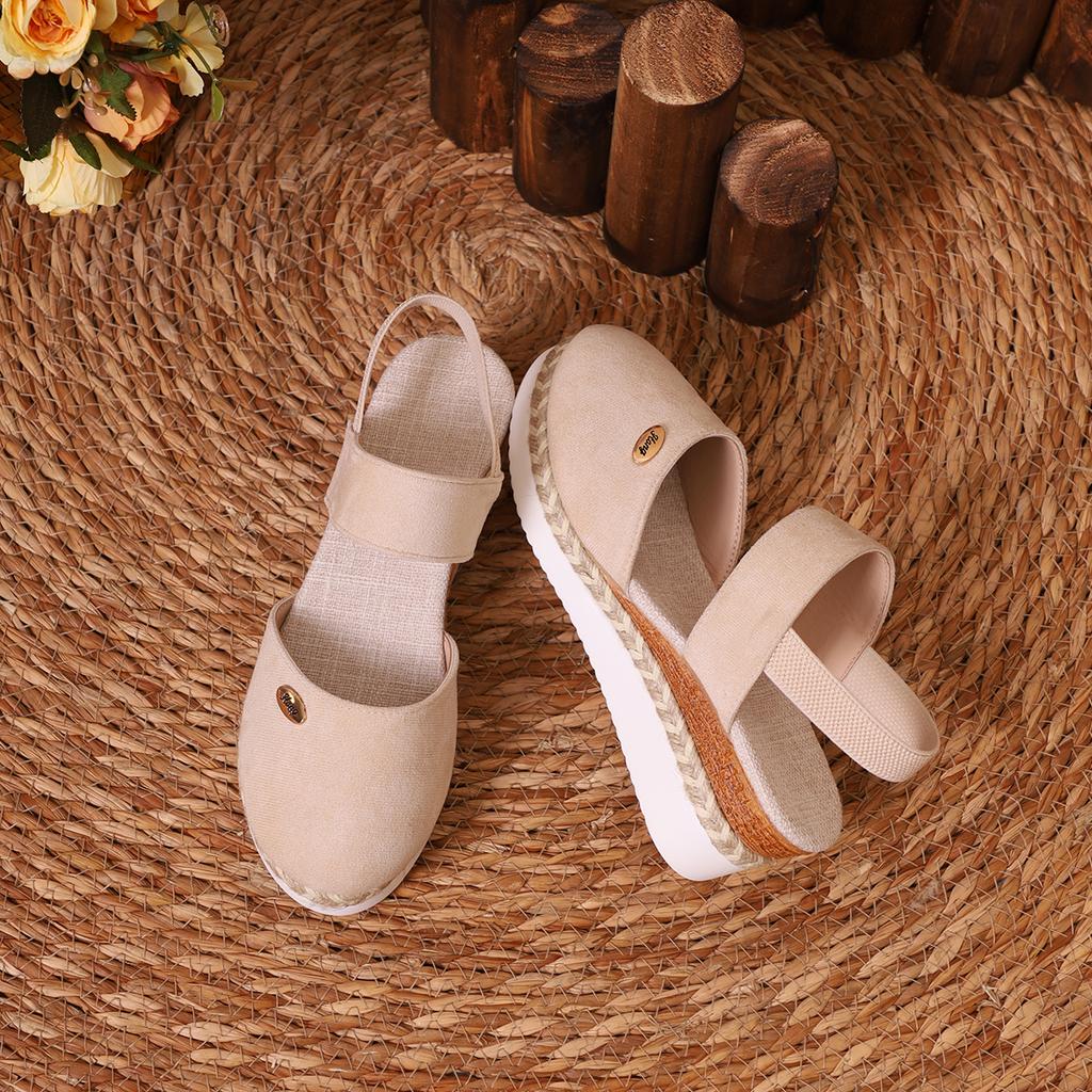 Women Closed Toe Wedge Sandals Women Summer Buckle Strap Gladiator Shoes Woman Espadrilles Platform Sandals Womens Shoes