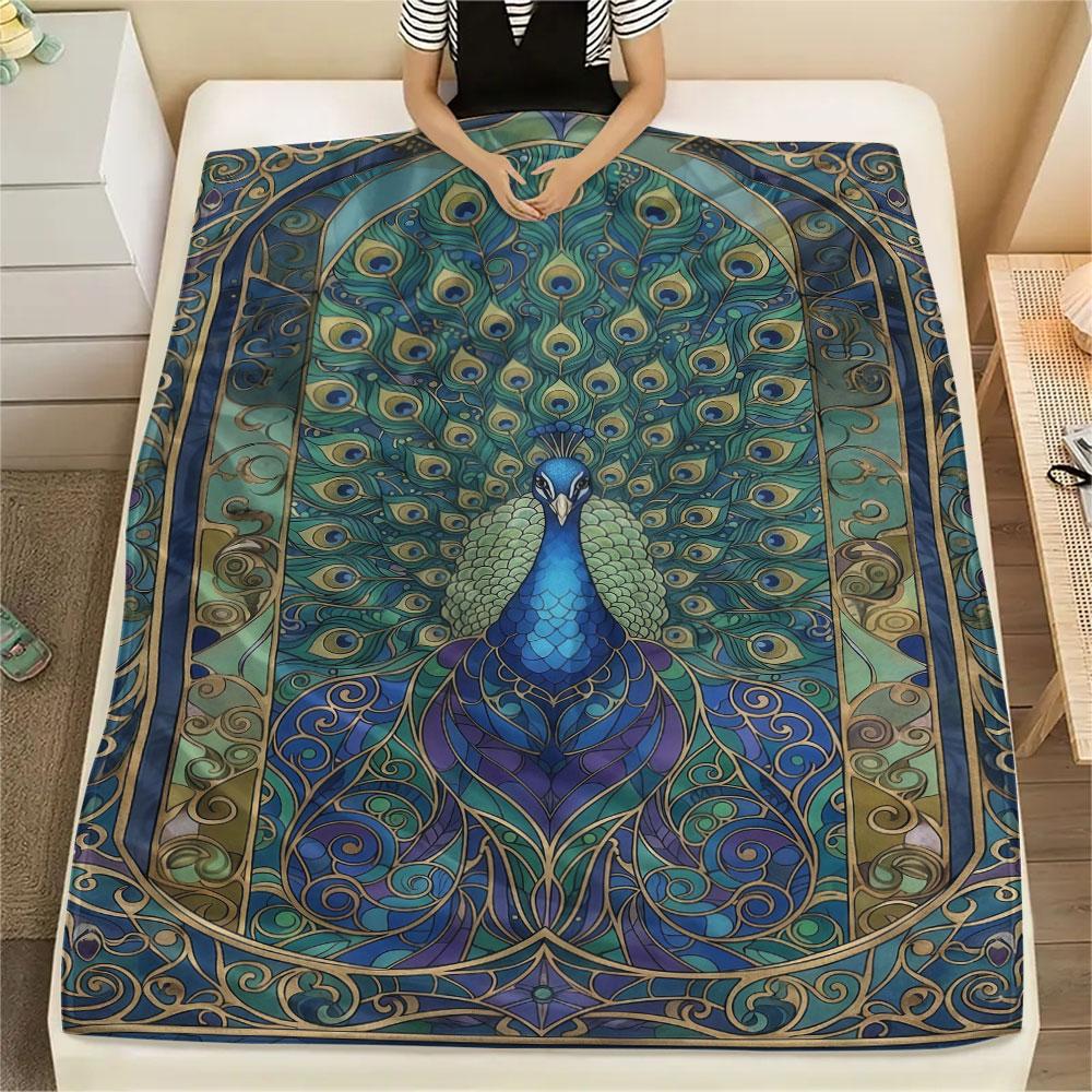 1 Stück Wunderschöne Flanelldecke mit Tierprint, Hohe Qualität, Bequem für alle Jahreszeiten, Heimdekoration, Wärme und Komfort, Perfekt für Weihnachtsgeschenke