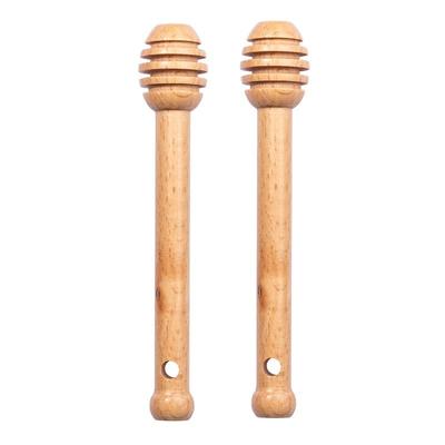 Wooden Honey Dipper, Honey Stick, Honey Stirring Rod, Honey Spoon, Honey Kitchen Utensil (Set of 2)