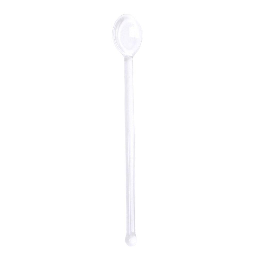 Coffee Mixing Spoons Colored Transparent Glass Juice Stirring Spoons Household Kitchen Tableware Supplies