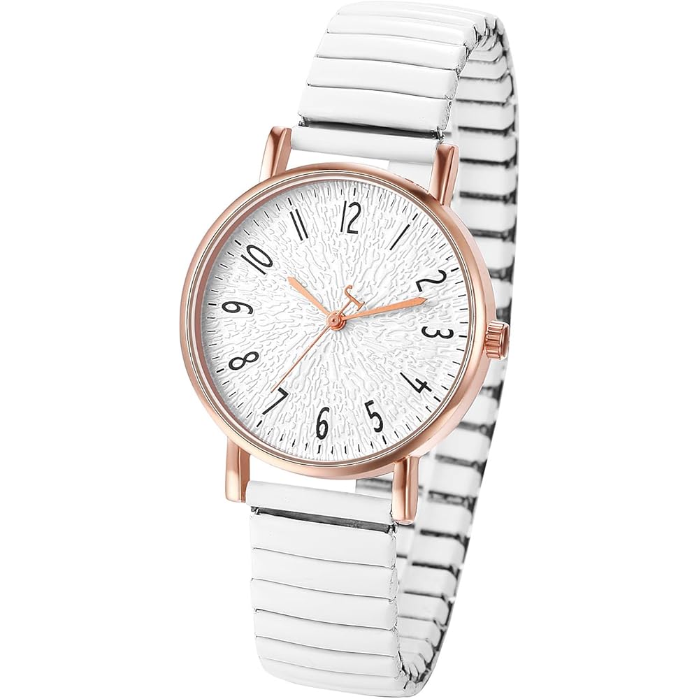 Women s Stainless Steel Bracelet Watch Waterproof Analog Fashion Watch White Free Size Quartz