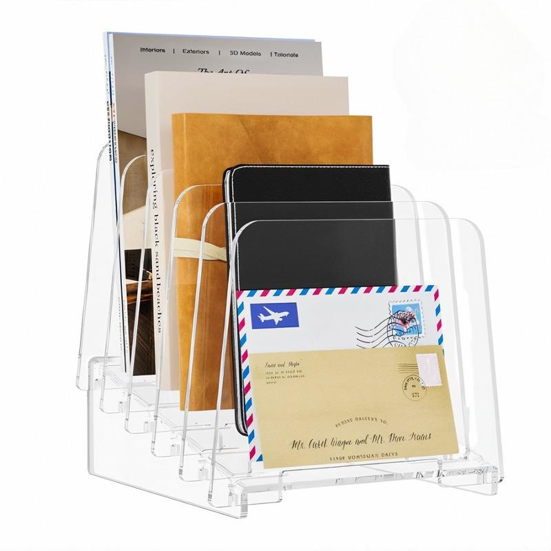 Removable Book Shelf Document Magazine Shelf Multifunction 5-layer Storage Rack Home Desk Storage Organizers Display Stand