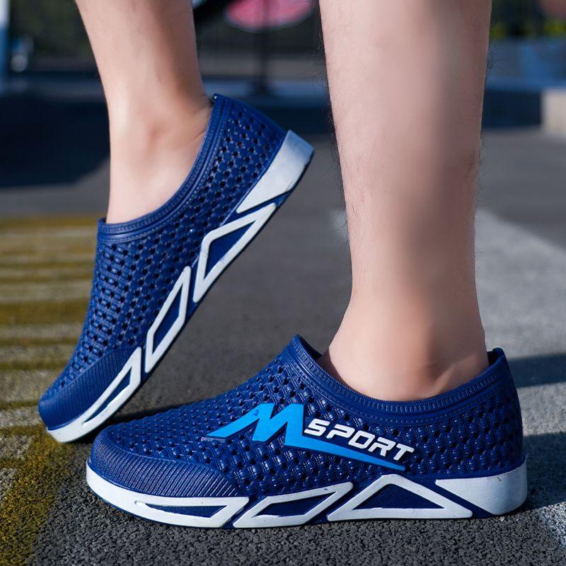 Men's Summer Sandals 2024 Luxury Barefoot Loafers For Men Comfortable Soft PVC Beach Aqua Water Casual Outdoor Fashion Shoes