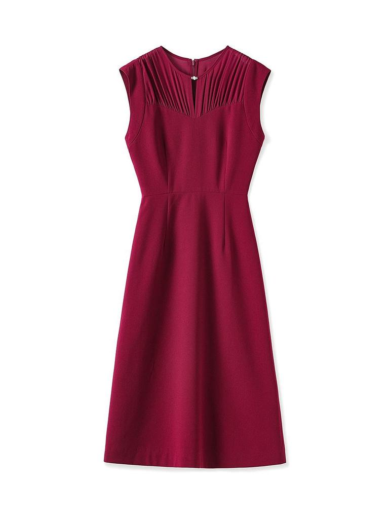Elegant Sleeveless Chiffon A-line Vest Dress