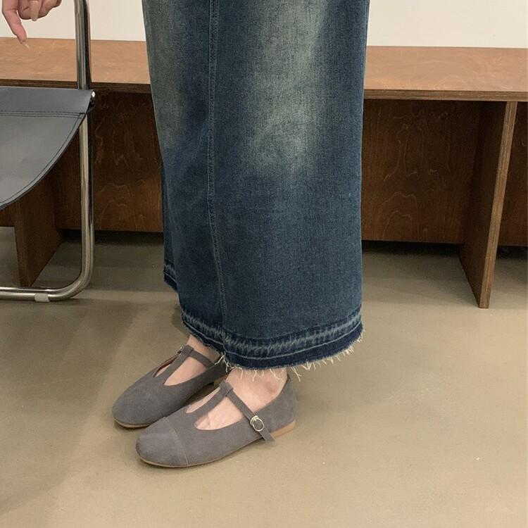 French T-button Mary Jane shoes 2025 autumn new retro matte leather shoes small leather shoes Boken shoes