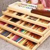 Pine Lightweight And Portable Storage Box Multi-layer Drawer Brush Storage Box for Art Student Outdoor Sketch