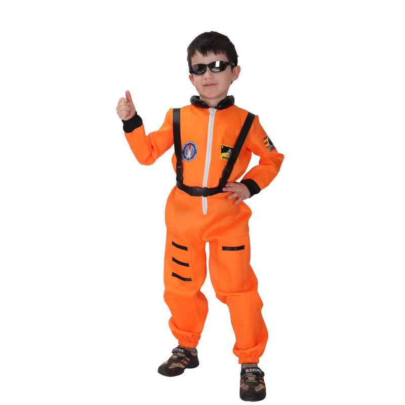 Bright Astronaut Orange Suit And Stylish Pilot Outfit For Kids Age 17 And Under