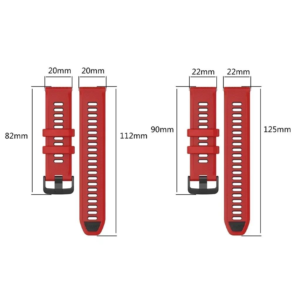 20/22mm Strap For Amazfit BALANCE 2/Bip 6/GTR 4 2 3pro/GTS 4 2 Silicone Bracelet For Huawei Watch 5 4/GT 6 5 4 3 2 Sports Band