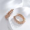 Nowe Modne Kolczyki Koła Różowe Złoto Dla Kobiet Vintage Panna Młoda Biżuteria Ślubna Luksusowy Naturalny Cyrkon Angielskie Kolczyki
