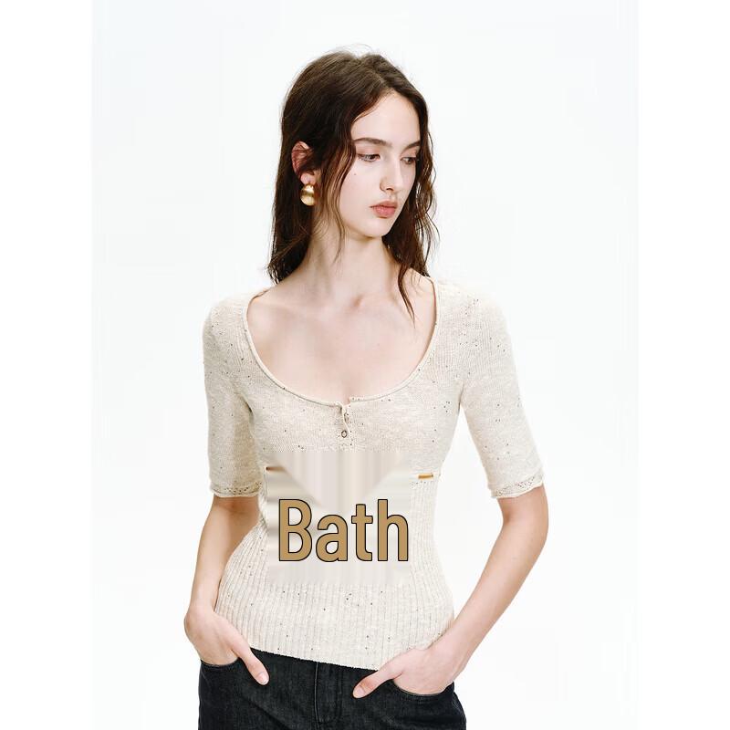 

Fu Zhien Baroque Fantasy Women s Cotton-Linen Sequin U-Neck Drawstring Knit Top 2.0 L