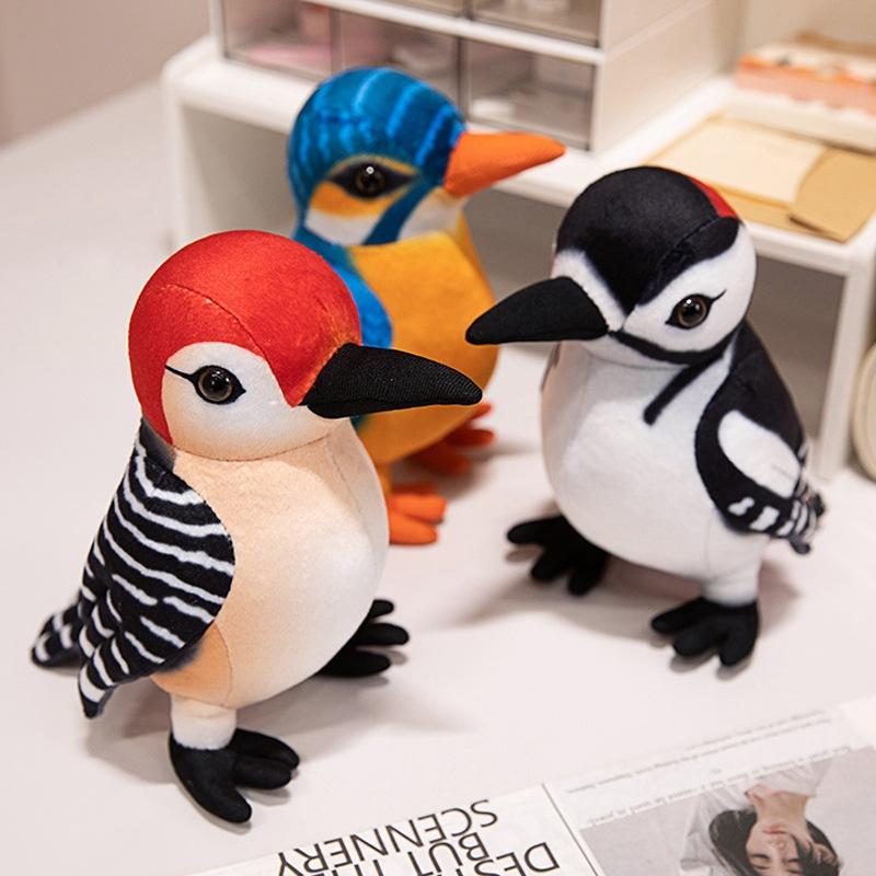 Cartoon Zoo Simulation Woodpecker Doll Plush Toy Bird Doll Children'S Ragdoll Gift For Girls