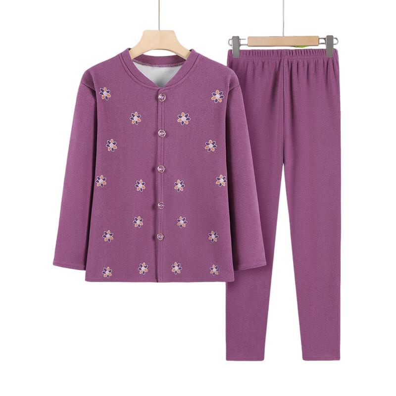 Women's Senior Warm Thermal Underwear Set with Cardigan