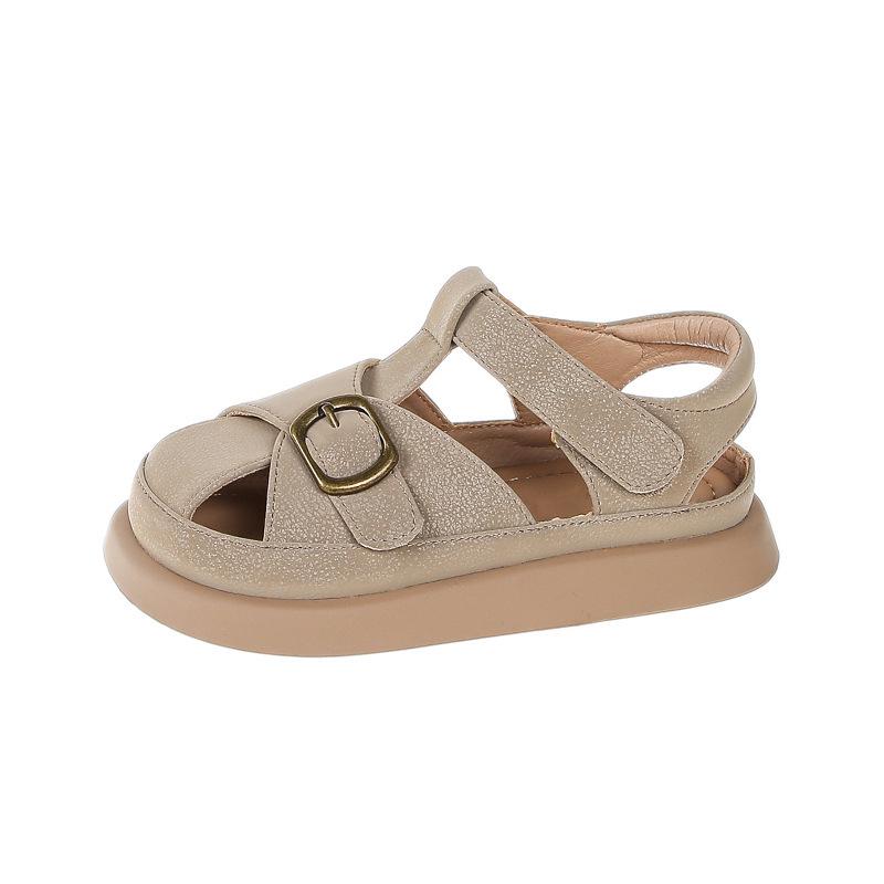 

Літні Білі Римські Сандалі для Маленьких Дівчаток із Закритим Носком для Пляжу та Відпустки 2025 24: 15 cm хакі