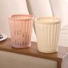 Desktop Mini Trash Can Rattan Pattern Design Hollow Waste Bin Trash Container For Cars Homes Offices