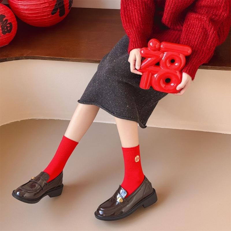 Cotton Crew Socks Funny Novel Ankle Socks Chinese New Year Socks Casual Booties Socks Horse Calf Socks for Women Men