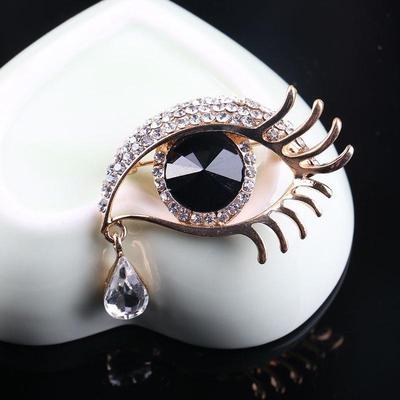 Angel Tears Design Brooch Crystal Charm Pin Breastpin Scarf Clip Decor Teardrop