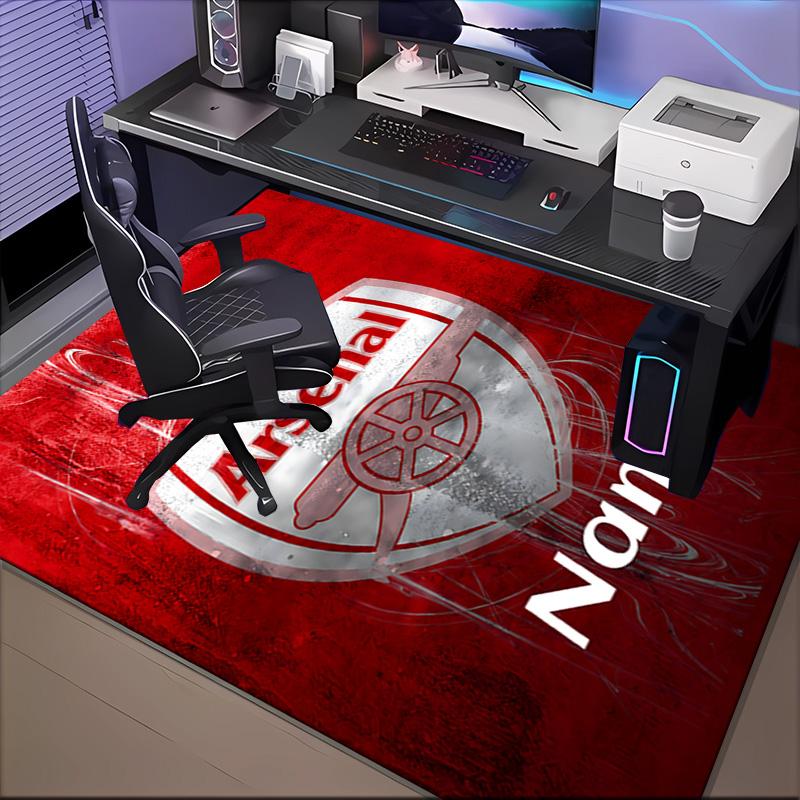 Custom Name Arse-nal Football Crest Rug Game Carpet, Floor Mat for Bedroom Living Room Entryway Rug, Home Decor Idea Gift for Christmas birthday