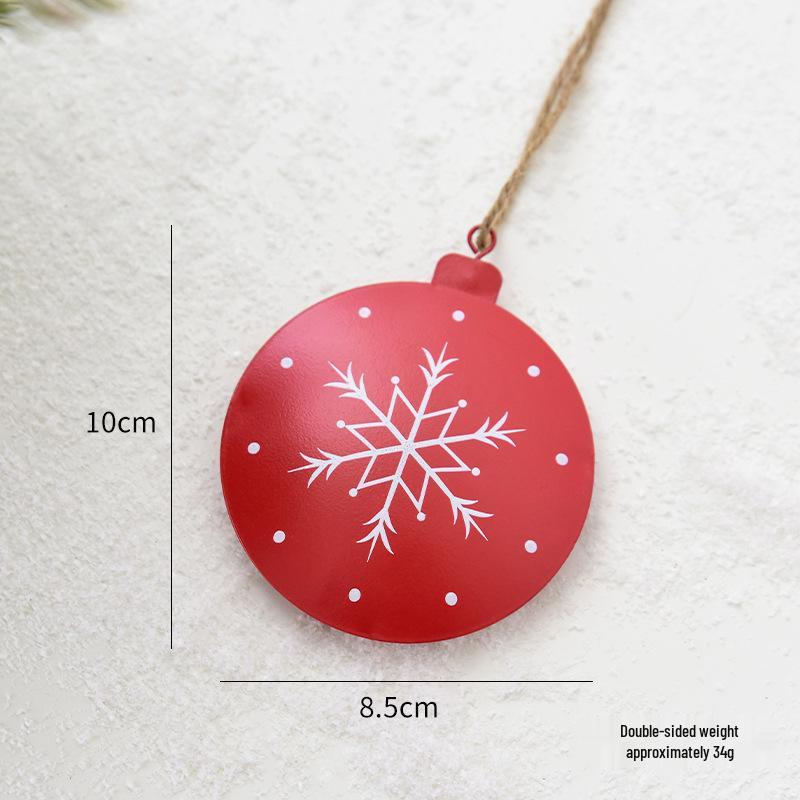 NUCHI Snowflake Tinplate Gift Bag & Tree Ornaments