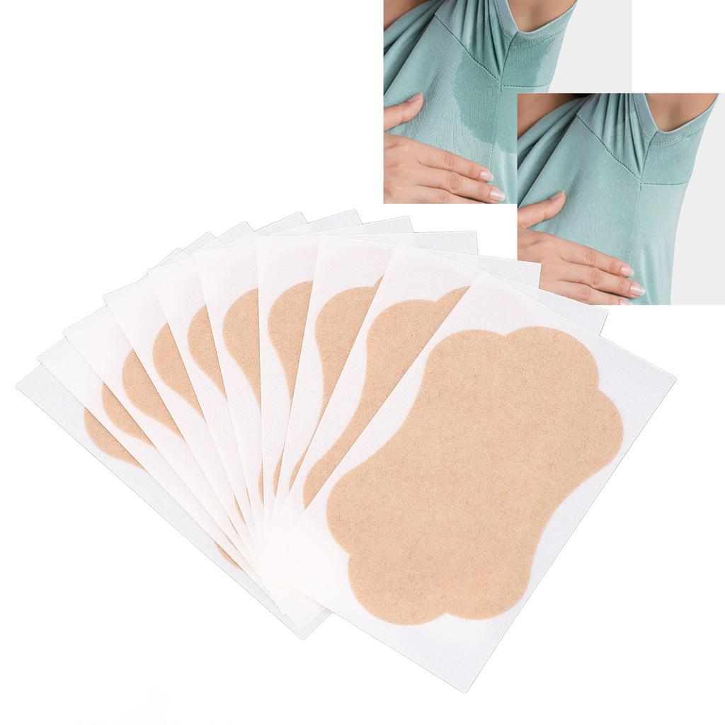 50pcs Summer Underarm Sweat Patch Versatile Slim Invisible Non Scarring Stretch Cotton Disposable Sweat Absorption Patch for Exercising