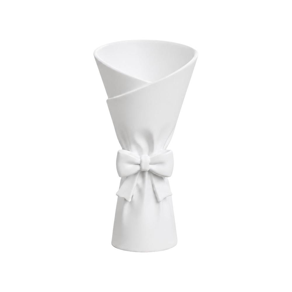 Nordic Style Bow Bouquet Shaped Vase White Desktop Ornament  Desktop Decoration