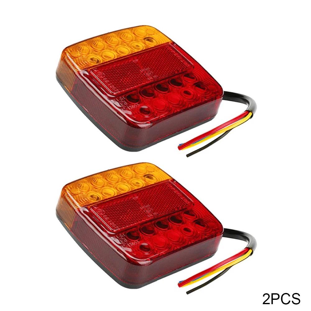 1/2pcs Rear Tail Lights Brake Stop Car Truck LED Rear 12V Lights Rear Lamp Waterproof Tailight Warning Parts for Trailer Caravan