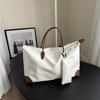 Nylon Tote Bag For Women Large Capacity Travel Handbag With Zipper Closure For Daily Use