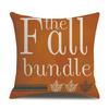 Thanksgiving Linen Pillowcase Autumn Pumpkin Print Pillow Cushion Cover