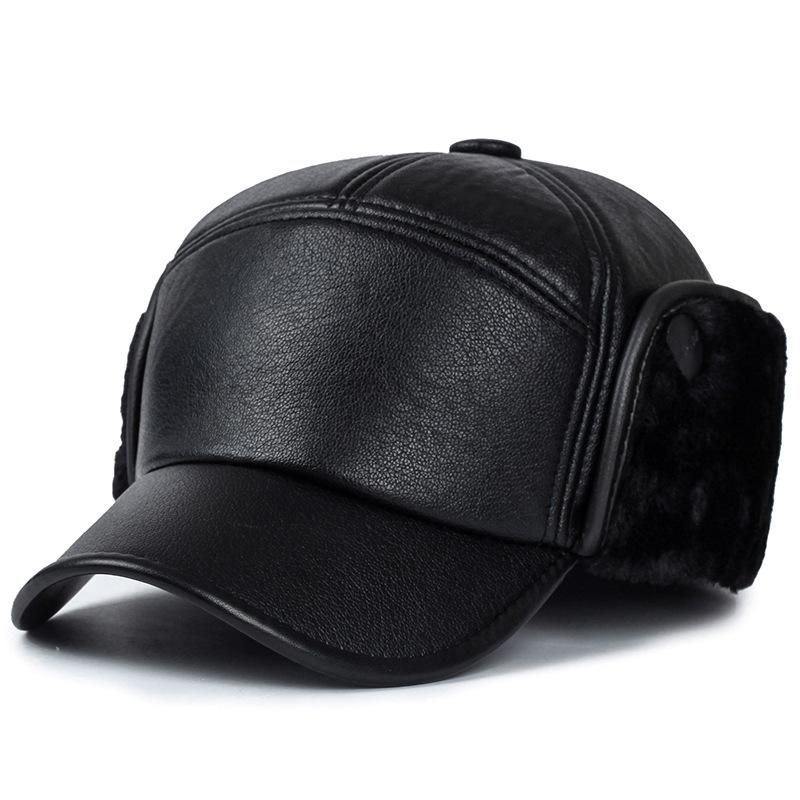 gorro de lana de piel Gorra de béisbol gruesa y cálida para hombre gorro de lana de piel Gorra de béisbol gruesa y cálida para hombre