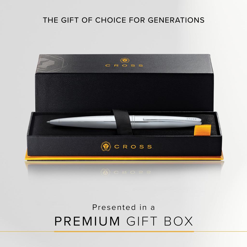 CROSS Ballpoint Pen ATX Pure Chrome Regular Import Product Oil-based N882-2