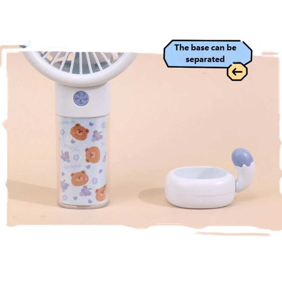 Multipurpose USB Handheld Fan Portable Colorful Lamp-Green