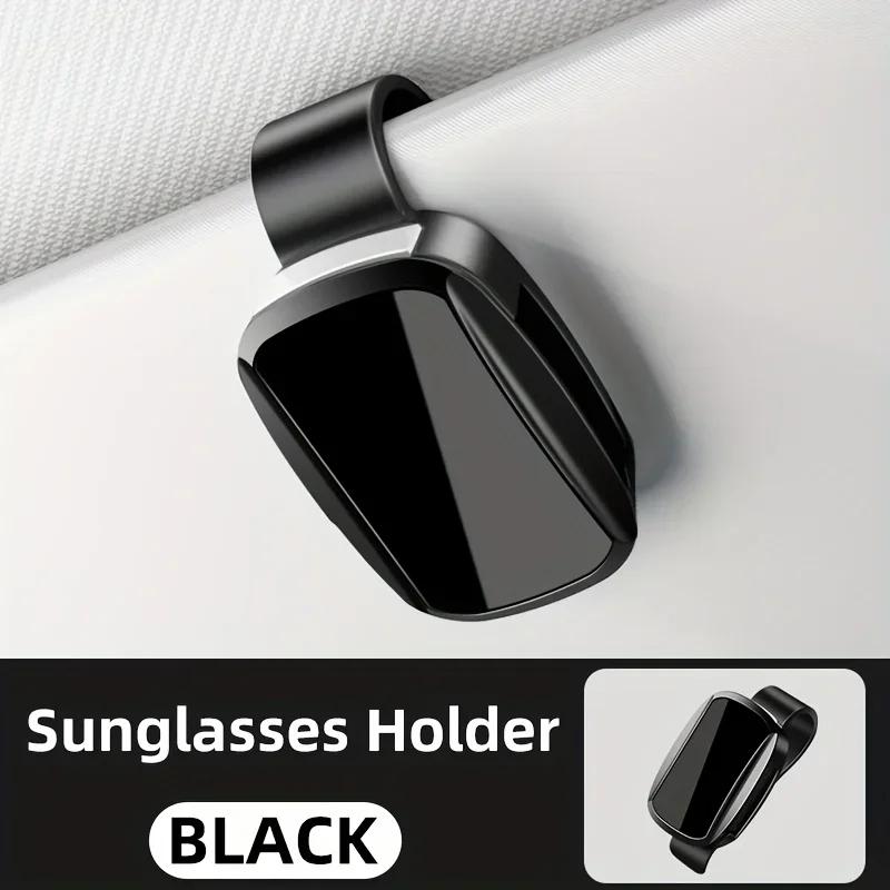 

1pc YALIS Car Glasses Holder - Oval Durable ABS Resin, Easy Installation Suitable for All Models, Premium Fashion Glasses Clip чёрный