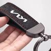 2026 Het Bilklistermärke Mockaläder Bilnyckelring Nyckelring Hänge För KIA Rio Soul Seltos Niro Forte K5 K3 Sorento Stinger Sport