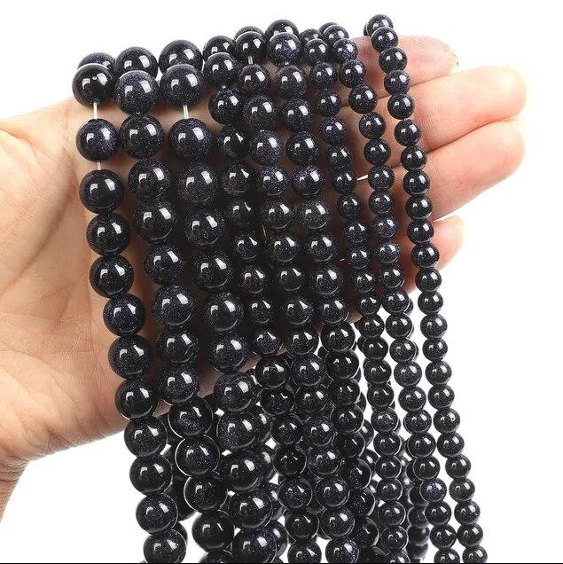 30pcs Natural Stone Beads Blue Tiger Eye Agate Turquoise Rose Quartz Lapis Jade Opal Round Loose Beads for Jewelry Making DIY Bracelet 6mm