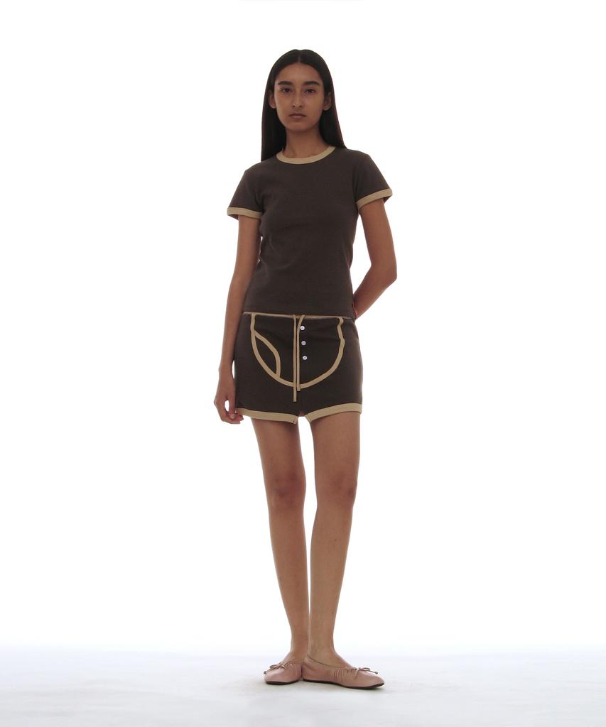 Partimento Woman Pwc Brief Detail Mini Skirt_Charcoal
