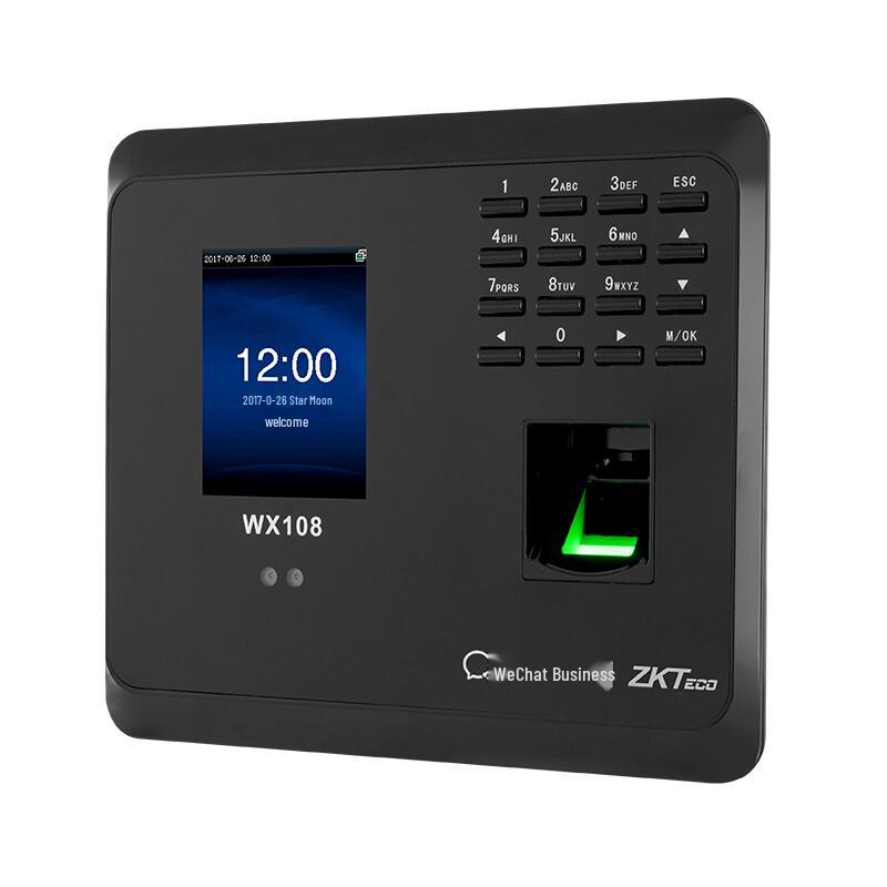 ZKTECO Smart Face & Fingerprint Time Attendance Machine WX108 CN plug (adapter included) Standard Configuration
